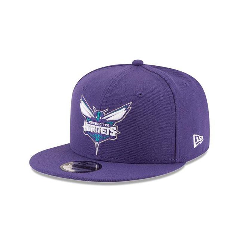 NBA Charlotte Hornets Basic 9Fifty Snapback (SHD5838) - Purple New Era Caps